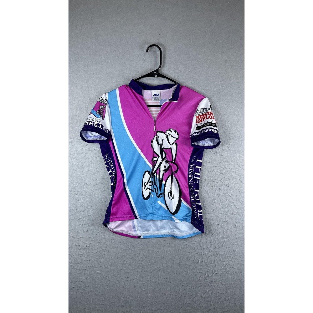 Voler Ride For Missing Children Pink Cycling Jersey Womens Small Full‎ Zip USA